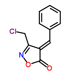 (4E)-4-Benzylidene-3-(chloromethyl)-1,2-oxazol-5(4H)-one Structure