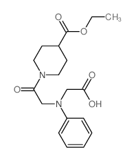 [{2-[4-(Ethoxycarbonyl)piperidin-1-yl]-2-oxoethyl}(phenyl)amino]acetic acid Structure