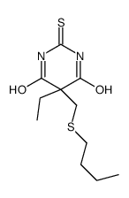5-[(Butylthio)methyl]-2,3-dihydro-5-ethyl-2-thioxo-4,6(1H,5H)-pyrimidinedione结构式