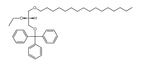 1-hexadecyl-2-ethyl-3-(triphenylmethyl)-sn--glycerol结构式