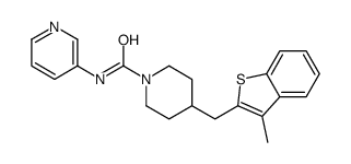 4-[(3-甲基苯并[b]噻吩-2-基)甲基]-N-3-吡啶-1-哌啶羧酰胺结构式