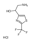 2-Amino-1-[2-(trifluoromethyl)-1,3-thiazol-4-yl]ethanol hydrochlo ride (1:1) Structure