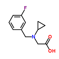 N-Cyclopropyl-N-(3-fluorobenzyl)glycine结构式