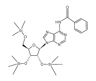 O2,,O3',O5'-tris-trimethylsilyl-N6-benzoyladenosine Structure