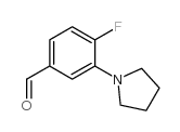 3-(1-吡咯烷基)-4-氟苯甲醛结构式