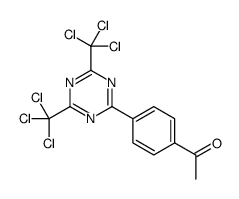 1-[4-[4,6-bis(trichloromethyl)-1,3,5-triazin-2-yl]phenyl]ethanone结构式