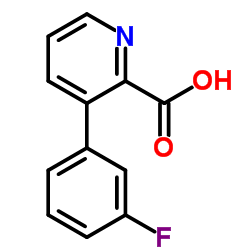 3-(3-Fluorophenyl)-2-pyridinecarboxylic acid Structure
