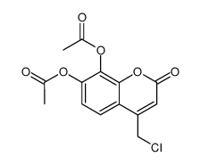 4-chloromethyl-7,8-diacetoxy[1]benzopyran-2(H)-one结构式
