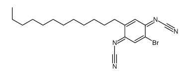 2-Bromo-5-dodecyl-2,5-cyclohexadiene-1,4-diylidenebiscyanamide Structure
