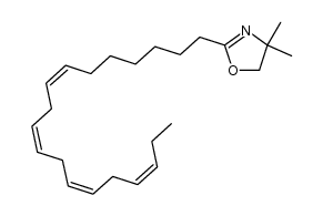 4,4-dimethyl-2-((7Z,10Z,13Z,16Z)-nonadeca-7,10,13,16-tetraen-1-yl)-4,5-dihydrooxazole结构式