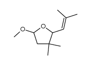 5-methoxy-3,3-dimethyl-2-(2-methylprop-1-en-1-yl)tetrahydrofuran Structure
