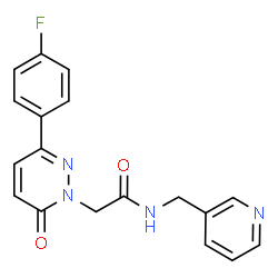 2-[3-(4-fluorophenyl)-6-oxopyridazin-1(6H)-yl]-N-(pyridin-3-ylmethyl)acetamide结构式