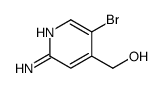 2-氨基-4-(羟甲基)-5-溴吡啶结构式