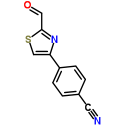 4-(2-Formyl-1,3-thiazol-4-yl)benzonitrile Structure