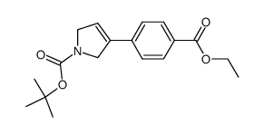 tert-Butyl 3-[4-(ethoxycarbonyl)phenyl]-2,5-dihydro-1H-pyrrole-1-carboxylate结构式