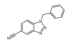 1-benzyl-1H-benzotriazole-5-carbonitrile结构式