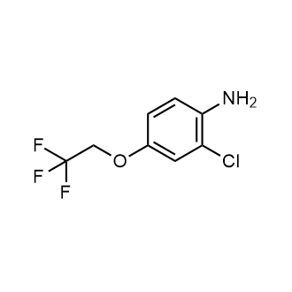 2-氯-4-(2,2,2-三氟乙氧基)苯胺结构式