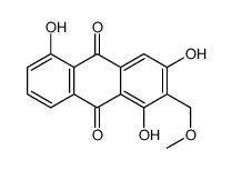 1,3,5-trihydroxy-2-(methoxymethyl)anthracene-9,10-dione结构式