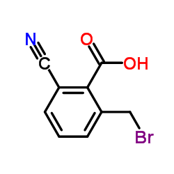 2-(Bromomethyl)-6-cyanobenzoic acid Structure
