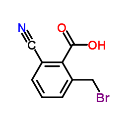 2-(Bromomethyl)-6-cyanobenzoic acid结构式