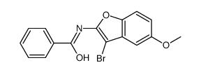 N-(3-bromo-5-methoxy-1-benzofuran-2-yl)benzamide结构式