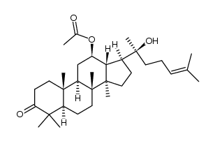 12-O-acetyl-dammar-24-ene-12β,20(S)-diol-3-one Structure