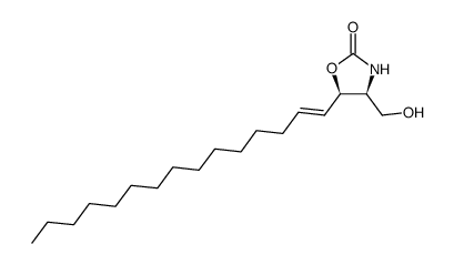 [4S-[4α,5α(E)]]-4-(hydroxymethyl)-5-(1-pentadecenyl)-2-oxazolidinone结构式