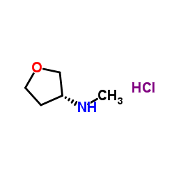 3-(R)-N-METHYL-TETRAHYDROFURAN-3-YL-AMINE HYDROCHLORIDE结构式