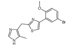 4-(5-bromo-2-methoxyphenyl)-2-((4(5)-methyl-5(4)-imidazolyl)methyl)thiazole Structure