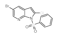 5-溴-2-氯-1-(苯磺酰基)-1H-吡咯并[2,3-b]吡啶结构式