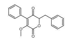 3-methoxy-4-phenyl-6-(phenylmethyl)-2H-pyran-2,5(6H)-dione Structure