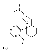 2-[2-ethyl-1-(2-ethylphenyl)cyclohexyl]oxyethyl-dimethylazanium,chloride Structure