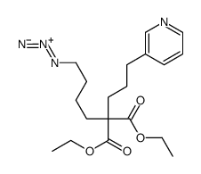 diethyl 2-(4-azidobutyl)-2-(3-pyridin-3-ylpropyl)propanedioate结构式