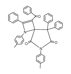3-benzoyl-2,8,8-triphenyl-1,6-di-p-tolyl-1,6-diazaspiro[3.4]oct-2-ene-5,7-dione结构式