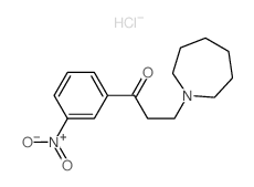 1-Propanone,3-(hexahydro-1H-azepin-1-yl)-1-(3-nitrophenyl)-, hydrochloride (1:1)结构式