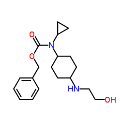 Benzyl cyclopropyl{4-[(2-hydroxyethyl)amino]cyclohexyl}carbamate Structure