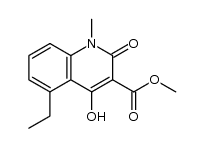 1,2-dihydro-4-hydroxy-5-ethyl-1-methyl-2-oxo-quinoline-3-carboxylic acid methyl ester结构式