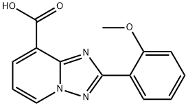 2-(2-甲氧基苯基)-[1,2,4]三唑并[1,5-A]吡啶-8-羧酸结构式