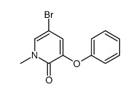 5-bromo-1-methyl-3-phenoxypyridin-2-one结构式