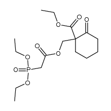 ethyl 1-((2-(diethoxyphosphoryl)acetoxy)methyl)-2-oxocyclohexanecarboxylate Structure