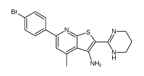 3-Amino-6-(4-bromphenyl)-2-(3,4,5,6-tetrahydropyrimidin-2-yl)-4-methylthieno<2,3-b>pyridin Structure