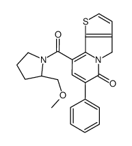 9-[(2R)-2-(methoxymethyl)pyrrolidine-1-carbonyl]-7-phenyl-4H-thieno[2,3-a]indolizin-6-one Structure