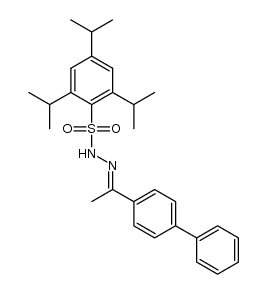 (E)-N'-(1-([1,1'-biphenyl]-4-yl)ethylidene)-2,4,6-triisopropylbenzenesulfonohydrazide结构式