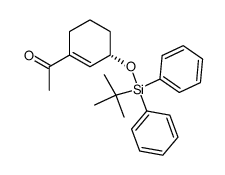 (S)-1-(3-t-butyldiphenylsilyloxy-1-cyclohexenyl)ethanone结构式