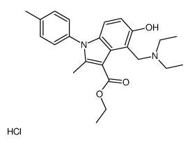 ethyl 4-(diethylaminomethyl)-5-hydroxy-2-methyl-1-(4-methylphenyl)indole-3-carboxylate,hydrochloride结构式