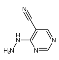 5-Pyrimidinecarbonitrile, 4-hydrazino- (8CI) Structure