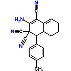 2-Amino-4-(4-methylphenyl)-4a,5,6,7-tetrahydro-1,3,3(4H)-naphthalenetricarbonitrile Structure