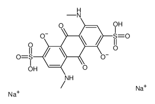 disodium 9,10-dihydro-1,5-dihydroxy-4,8-bis(methylamino)-9,10-dioxoanthracene-2,6-disulphonate Structure