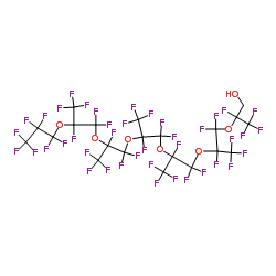 1h,1h-perfluoro(2,5,8,11,14,17-hexamethyl-3,6,9,12,15,18-hexaoxaheneicosan-1-ol)结构式