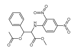 O-Acetyl-N-(2,4-dinitro-phenyl)-DL-β-phenyl-serin-methylester结构式